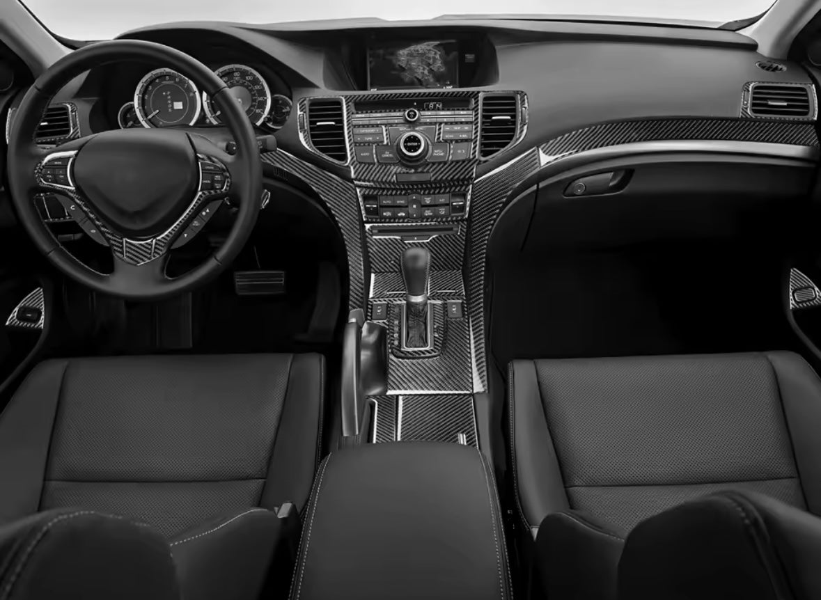 Full Carbon Fiber Interior Trim Kit 37pcs -Acura TSX (CU2)