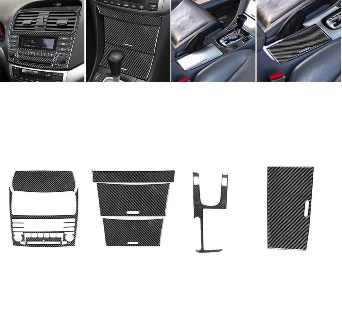 Full Carbon Fiber Interior Trim Kit 27pcs - Acura TSX (CL9)