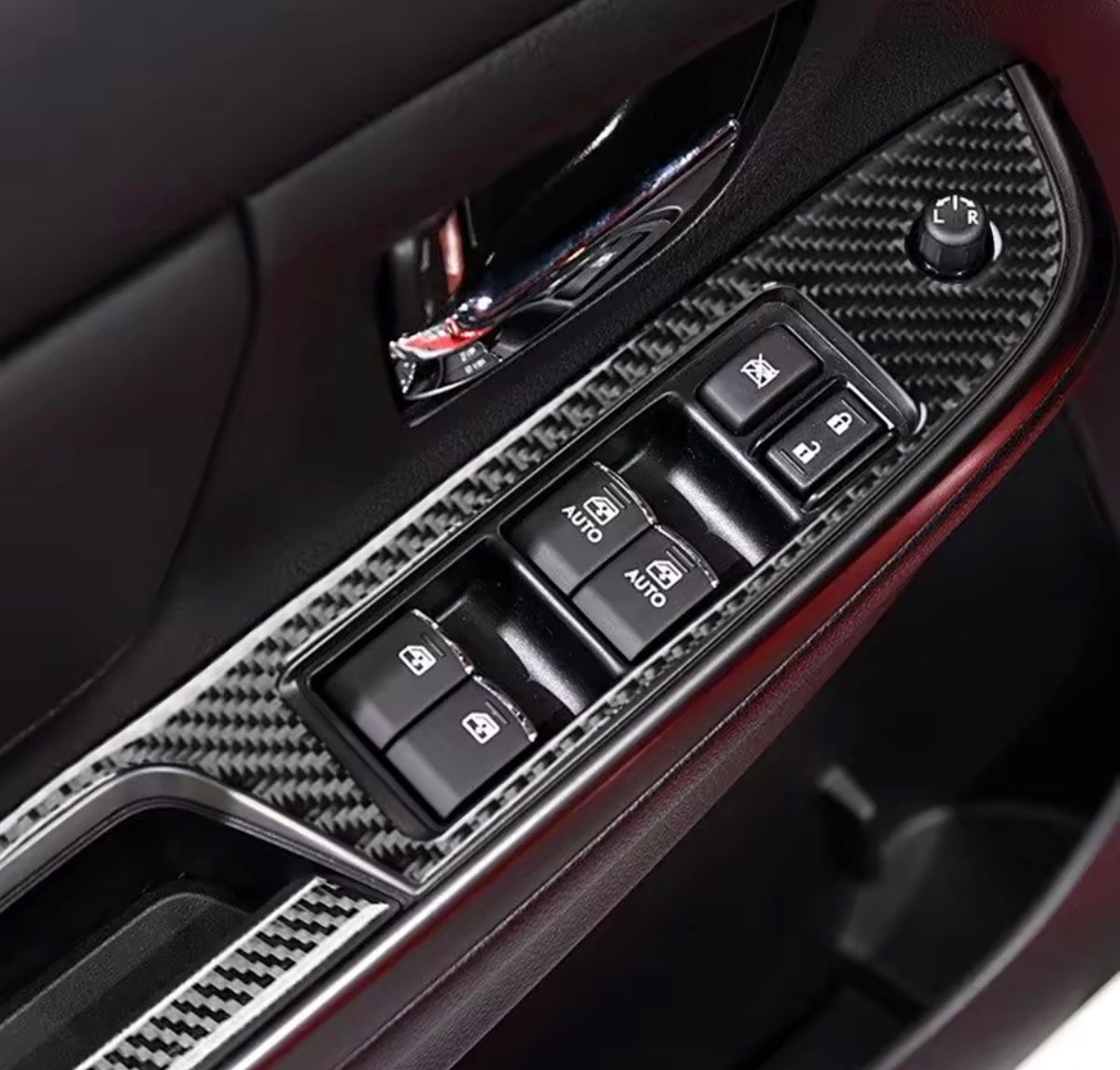 Subaru WRX/STI Carbon Fiber Window Switch Overlays (2015–2020)
