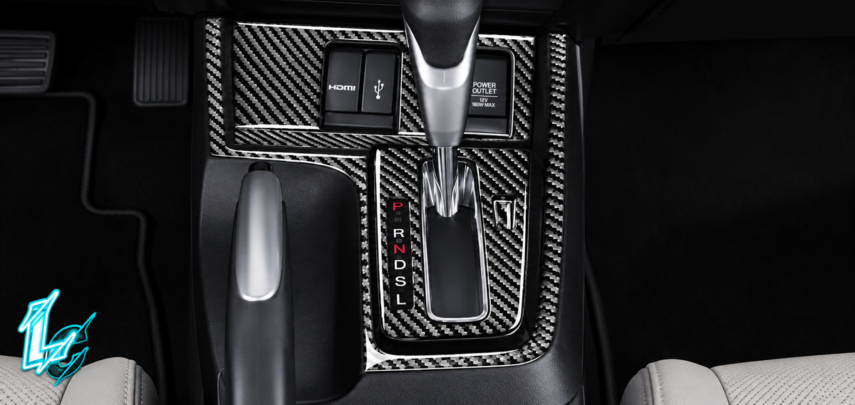 Honda Civic Carbon Fiber Gear Shift Surround Trim (2013–2015)