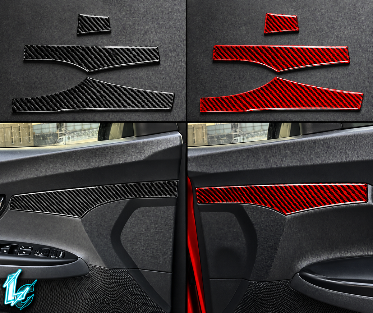 Hyundai Veloster/Veloster N Carbon Fiber Interior Door Trim Kit (2019–2022)