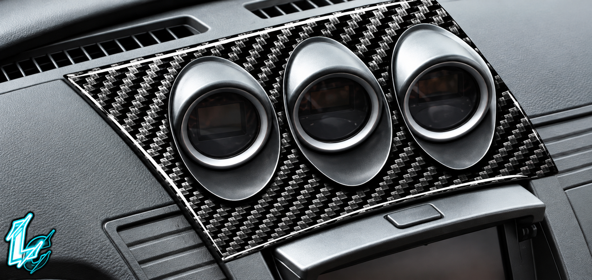 Nissan 350Z Carbon Fiber Gauge Pod Dash Overlay (2003–2009)