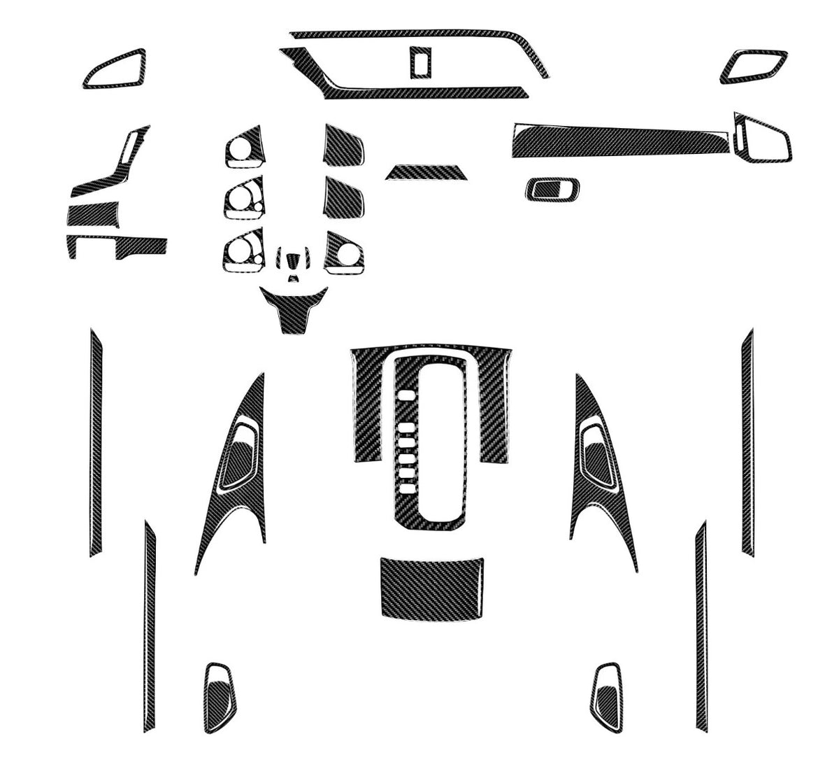 Honda Civic Carbon Fiber Interior Trim Kit (2016–2019, Non-Type R)