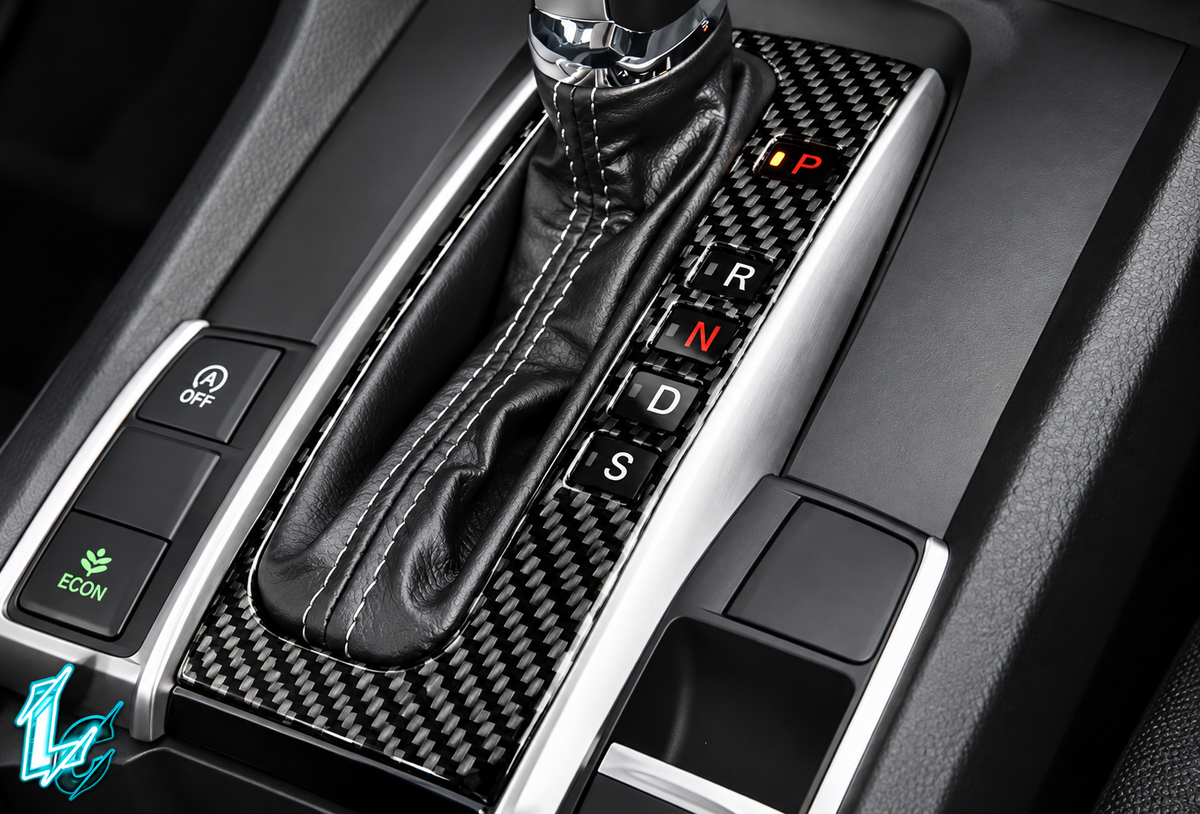Honda Civic Carbon Fiber Shift Indicator Panel Trim (2016–2019)