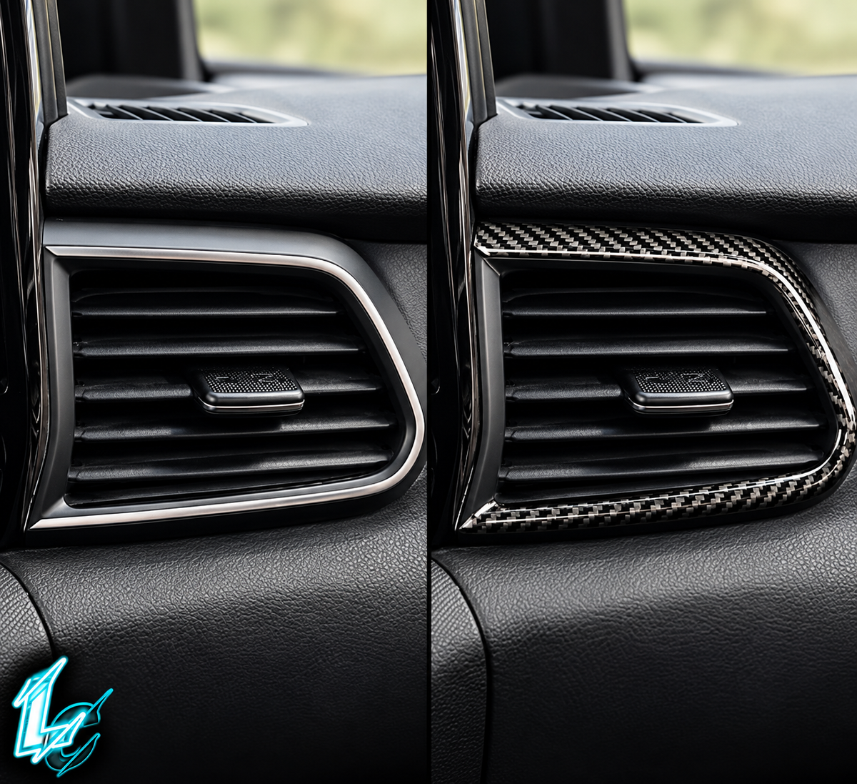 Carbon Fiber AC Vent Trim Kit Hyundai Veloster (2019–2022)