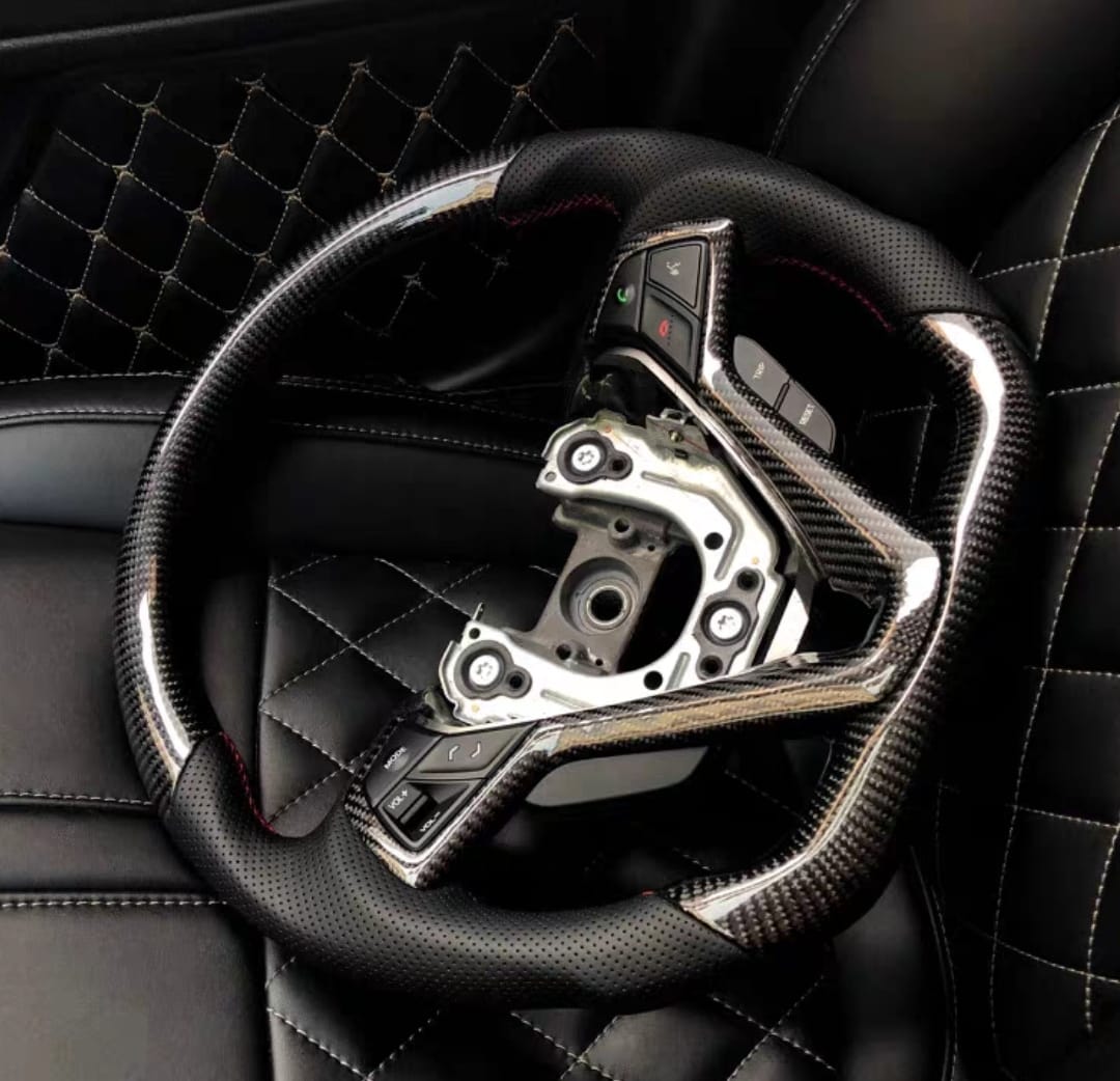 Carbon Fiber Flat Bottom Steering Wheel – Hyundai Veloster (2010–2016)