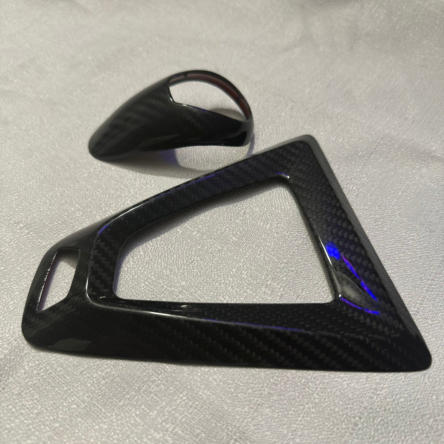 BMW Carbon Fiber Gear Shift Knob & Center Console Trim Cover