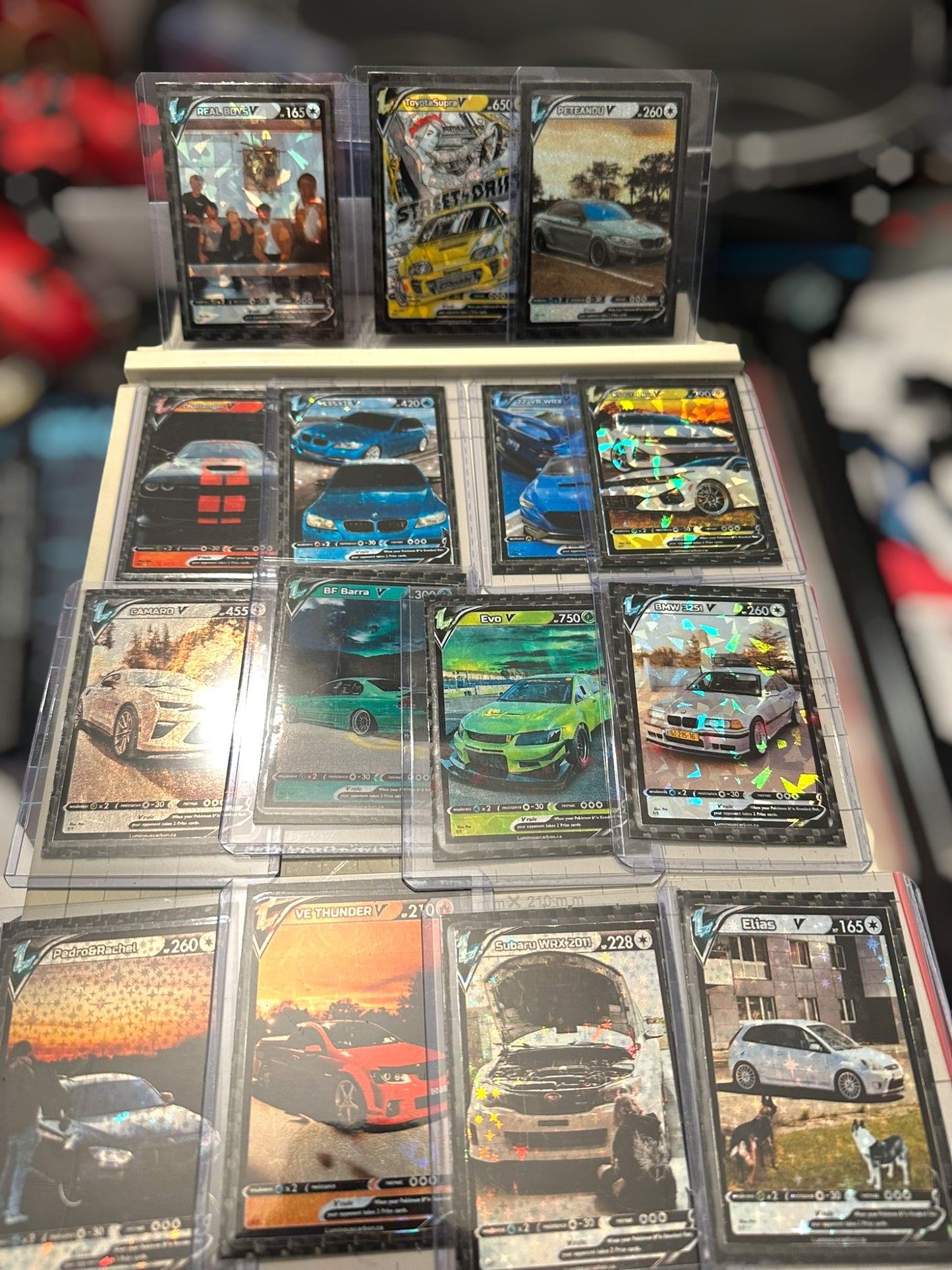 PRO POKECARZ – Edited Custom Carbon Fiber Pokémon-Style Collection Cards!