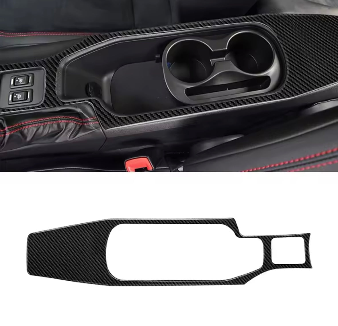 Carbon Fiber Center Console Cover Sticker