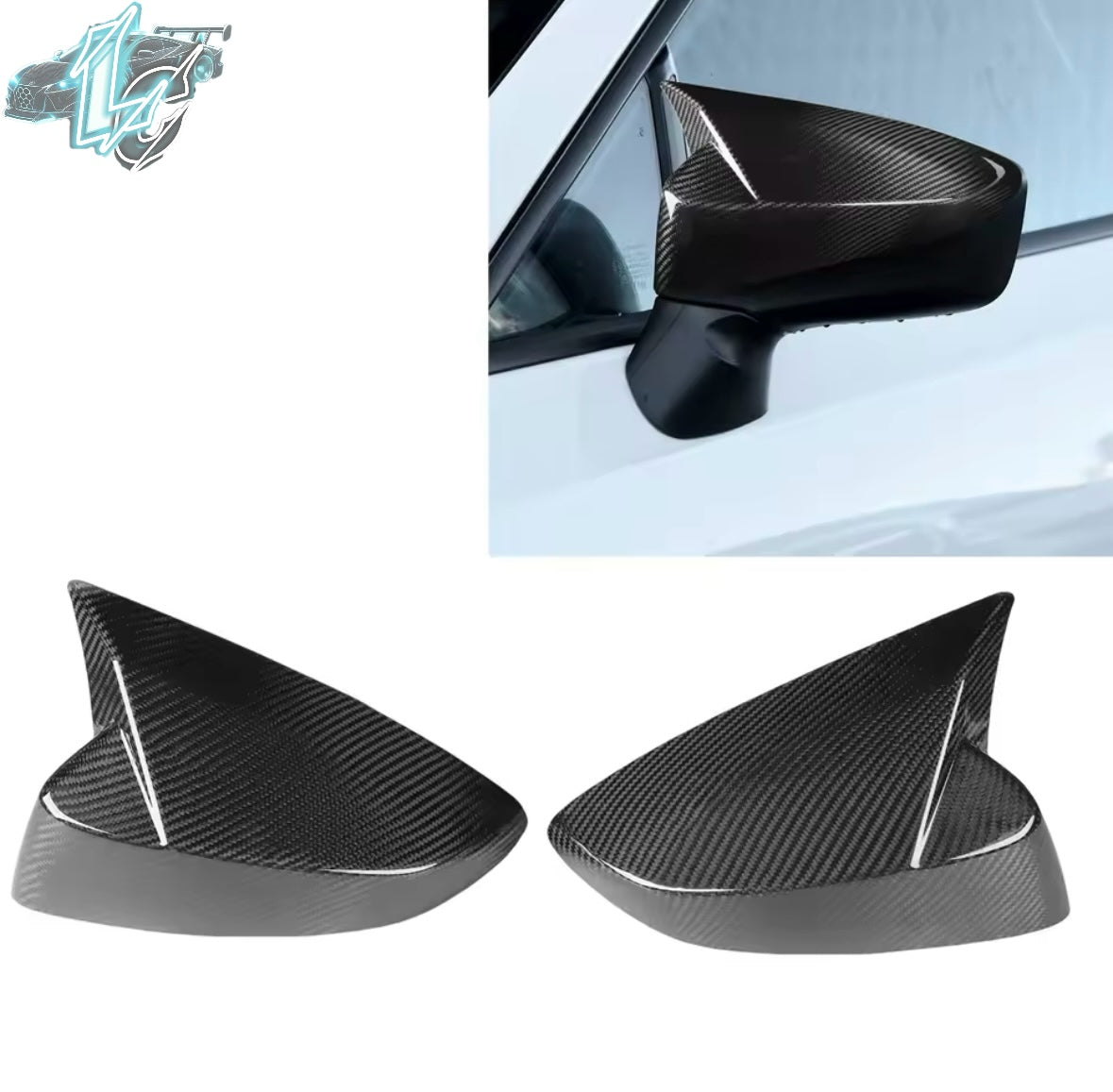 LUMIOUS M-STYLE CARBON FIBER SIDE MIRROR COVERS FOR BRZ/FRS/GT86