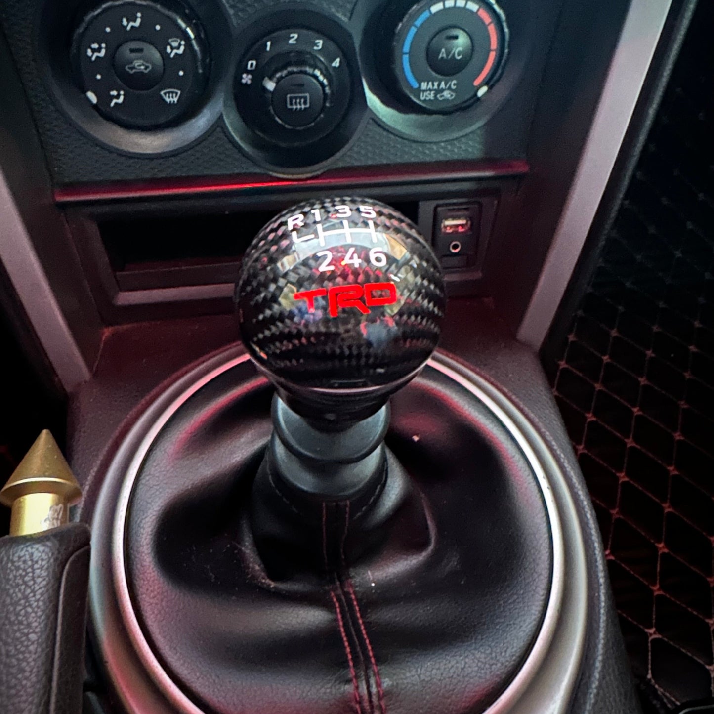 GR/TRD Racing Carbon Fiber Gear Shift Knob for GT86/BRZ