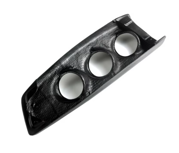 Carbon Fiber Dashboard Panel 3pc Boost gauge pods Cover Trim