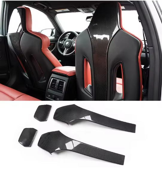 BMW F80 M3/F82 M4 Dry Carbon Fiber Inner Seat Back Covers Trim