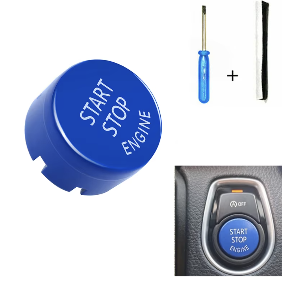 BMW Red & Blue Start/Stop Push Button