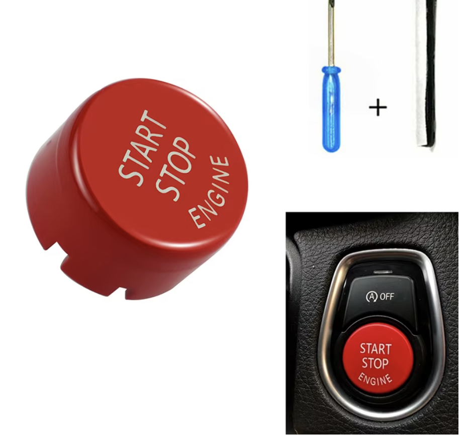 BMW Red & Blue Start/Stop Push Button