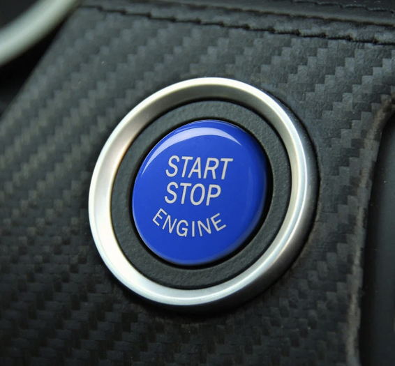 BMW Red & Blue Start/Stop Push Button
