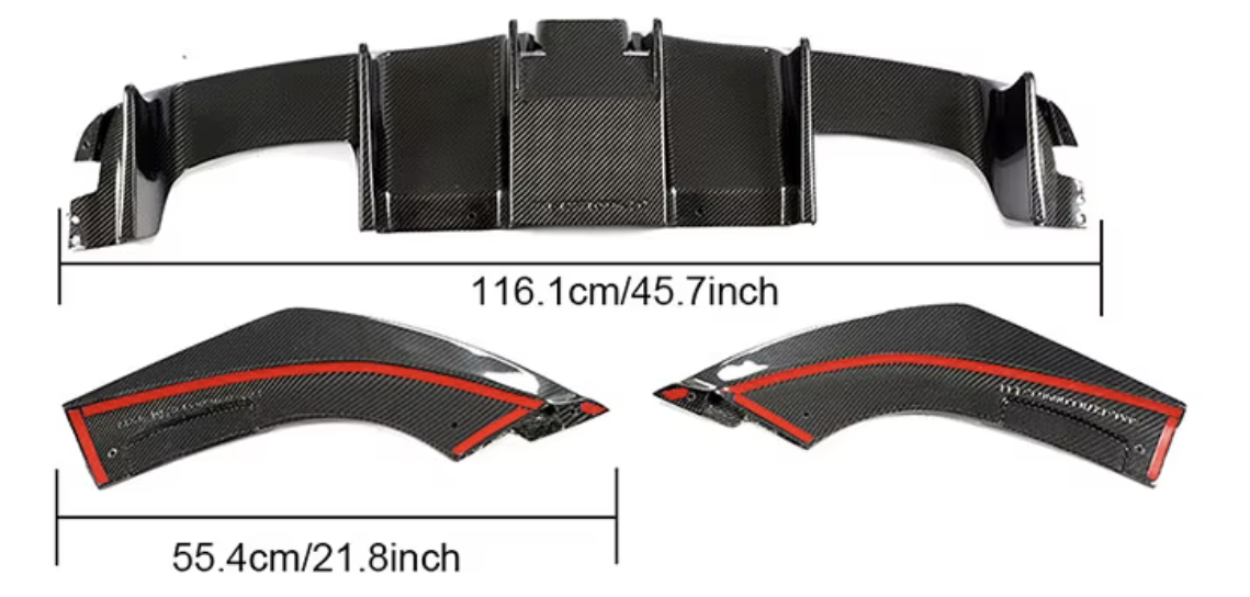 BMW F87 M2/Comp Carbon Fiber Kholen Style Diffuser