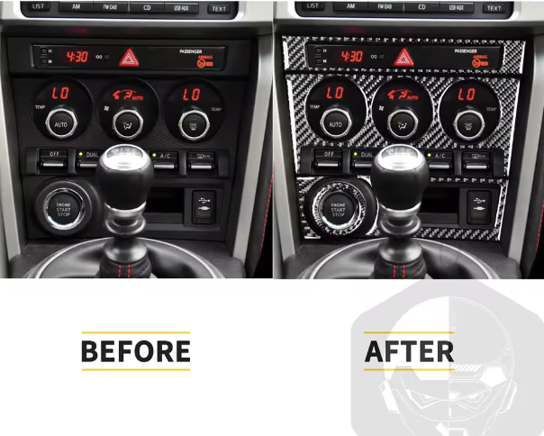 Carbon Fiber Central Control Panel Trim – Subaru BRZ / Toyota 86