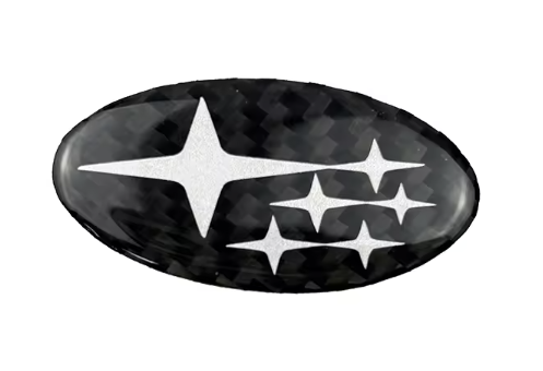 Carbon Fiber Subaru Steering Wheel Emblem Badge Decals