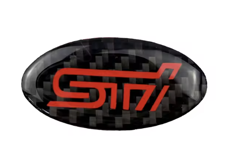 Carbon Fiber Subaru Steering Wheel Emblem Badge Decals