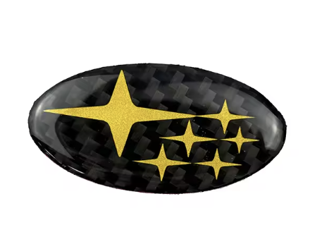 Carbon Fiber Subaru Steering Wheel Emblem Badge Decals