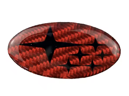 Carbon Fiber Subaru Steering Wheel Emblem Badge Decals