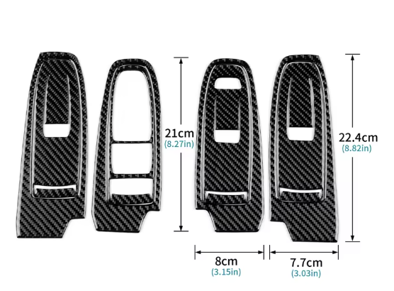Carbon Fiber Door Window Button Panel Overlay- Subaru WRX/ STI