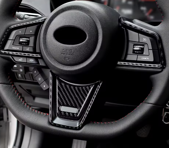 Carbon Fiber Steering Wheel Button Frame Trim – Subaru WRX/STI (2022+)