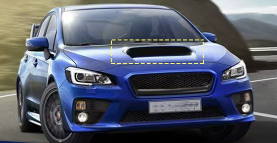 Carbon Fiber Front Hood Scoop Air Vent Cover Trim for Subaru WRX/STI
