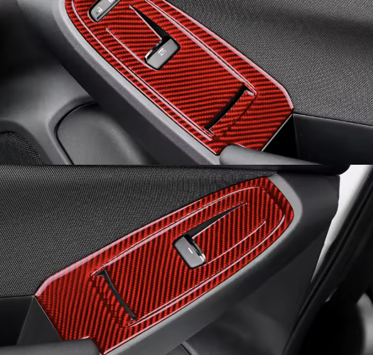 Carbon Fiber Door Window Button Panel Overlay- Subaru WRX/ STI