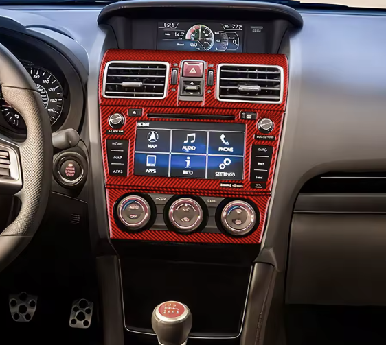 Carbon Fiber Central Climate Control /Radio Cover Trim- Subaru WRX/STI VA