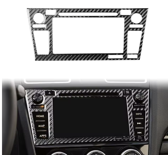 Carbon Fiber Central Climate Control /Radio Cover Trim- Subaru WRX/STI VA
