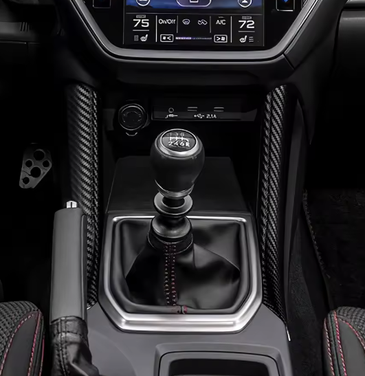 Carbon Fiber Console Center Gear Side Strip Trim for Subaru WRX/STI