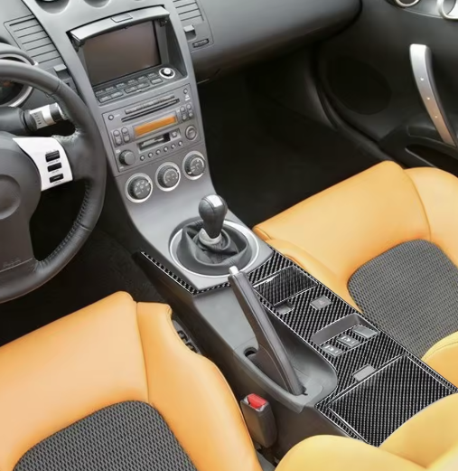 Carbon Fiber Center Console Trim for Nissan 350Z (Z33)