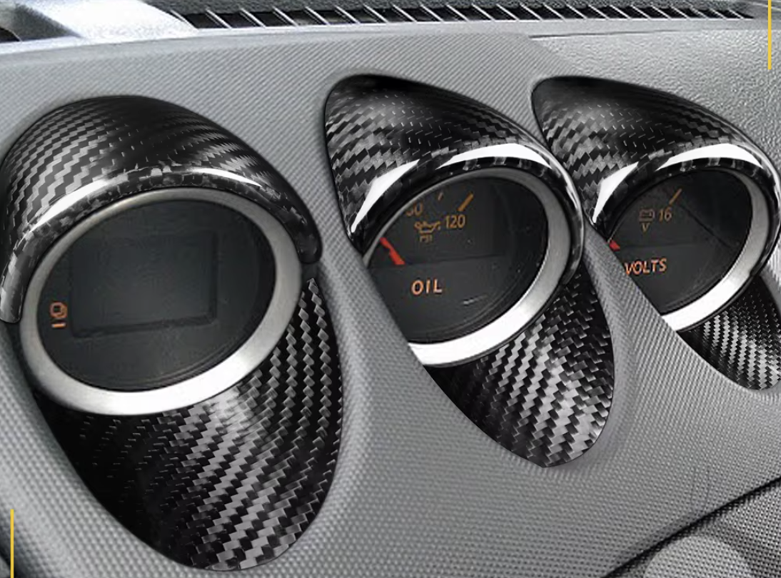 Real Carbon Fiber Interior Gauge Pod Trim Cover for Nissan 350Z (Z33) 2003-2008