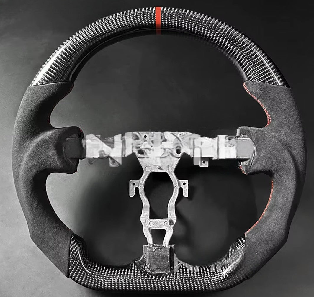 Carbon Fiber Custom Racing Alcantara Steering Wheel for Nissan 370z (2009+)