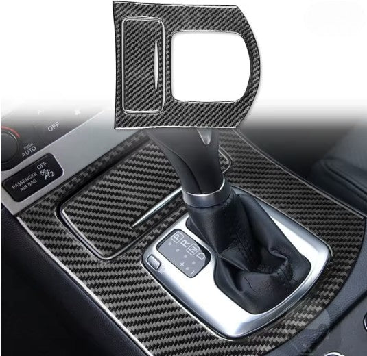 Carbon Fiber Gear Shift Console Overlay for Infiniti G35 / G37