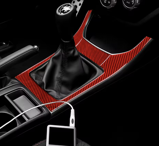 Carbon Fiber Gear Shifter Console Panel Overlay for Subaru Impreza (2008-2013)