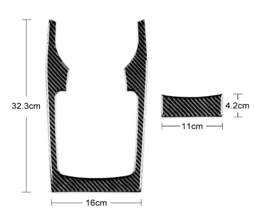 Carbon Fiber Gear Shifter Console Panel Overlay for Subaru Impreza (2008-2013)