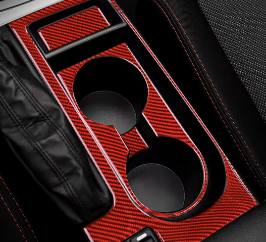 Carbon Fiber Central Control Cup Holder Trim Overlay for Subaru Impreza WRX/STI (2008-2013)
