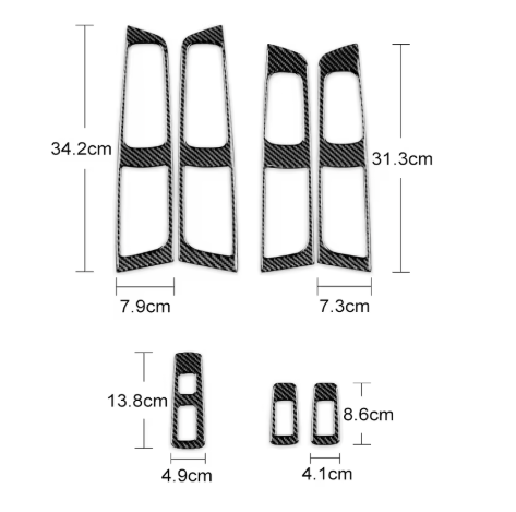 Carbon Fiber Door Window Switch Overlay for Subaru Impreza WRX/STI (2008-2013)