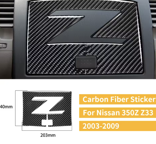 Carbon Fiber Center Multimedia Infotainment System Overlay for Nissan 350Z (2003+)