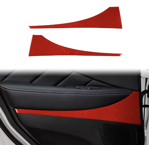 Carbon Fiber Central Door Card Side Panel Trim Overlay for Infiniti Q50 (2014+)