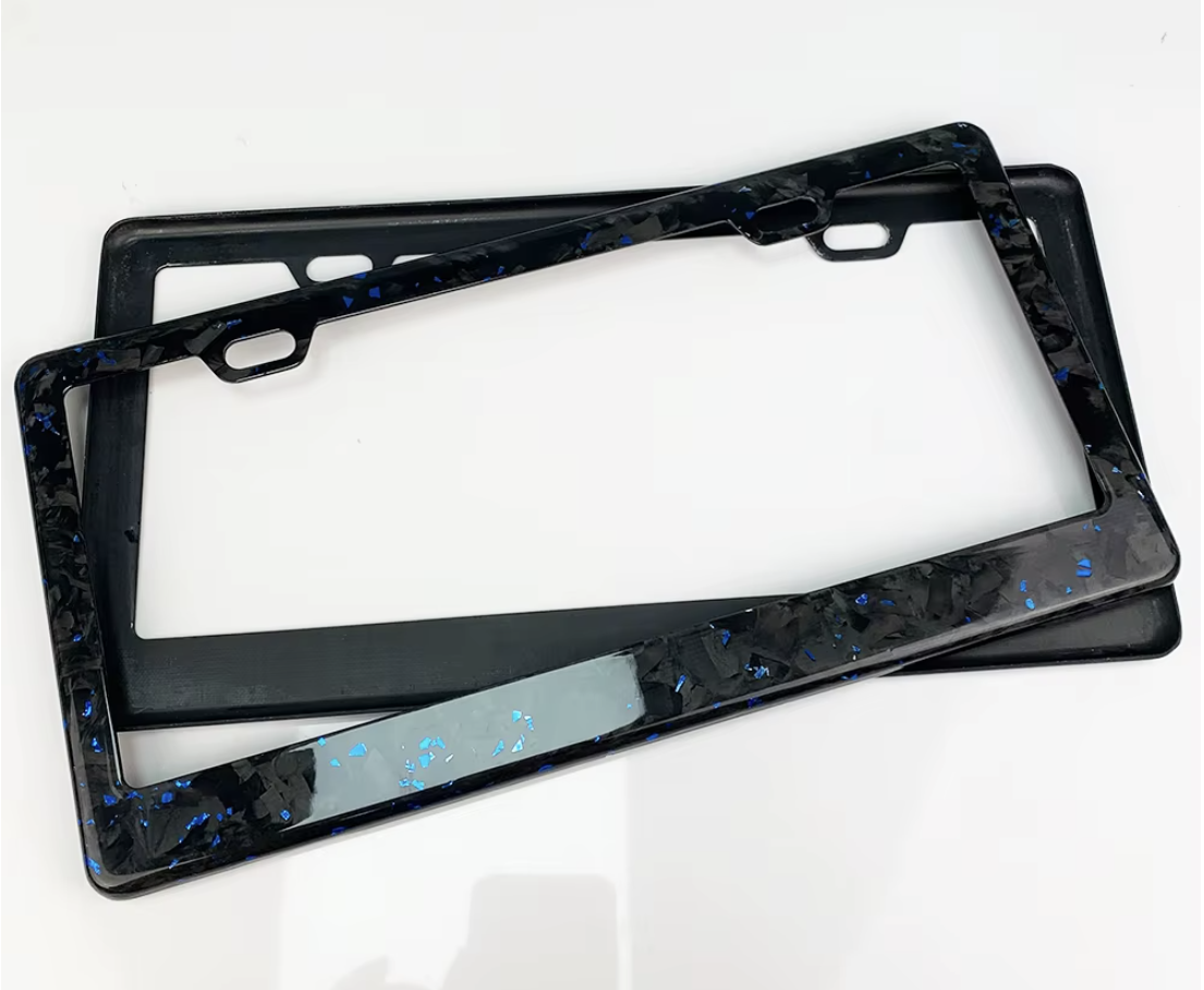 Forged Carbon Fiber License Plate Frame – Multi-Flake Edition (US/Canada Fit)