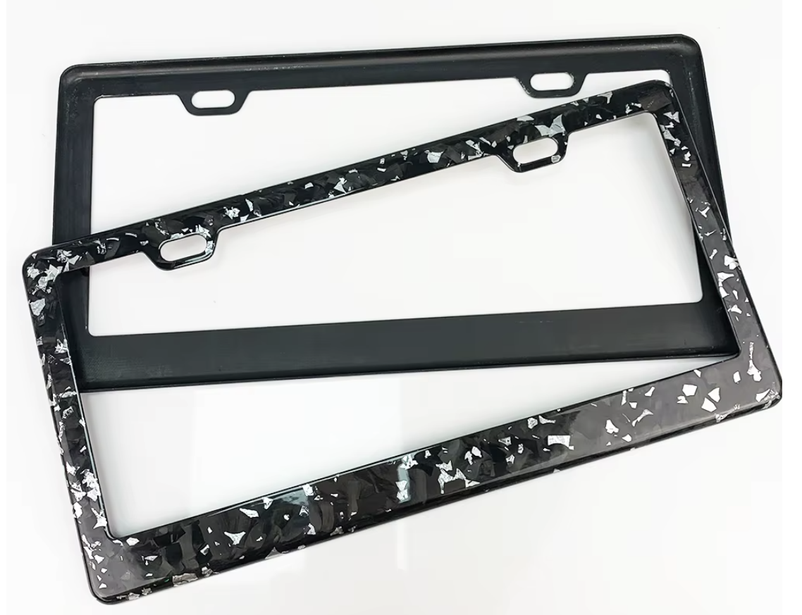 Forged Carbon Fiber License Plate Frame – Multi-Flake Edition (US/Canada Fit)