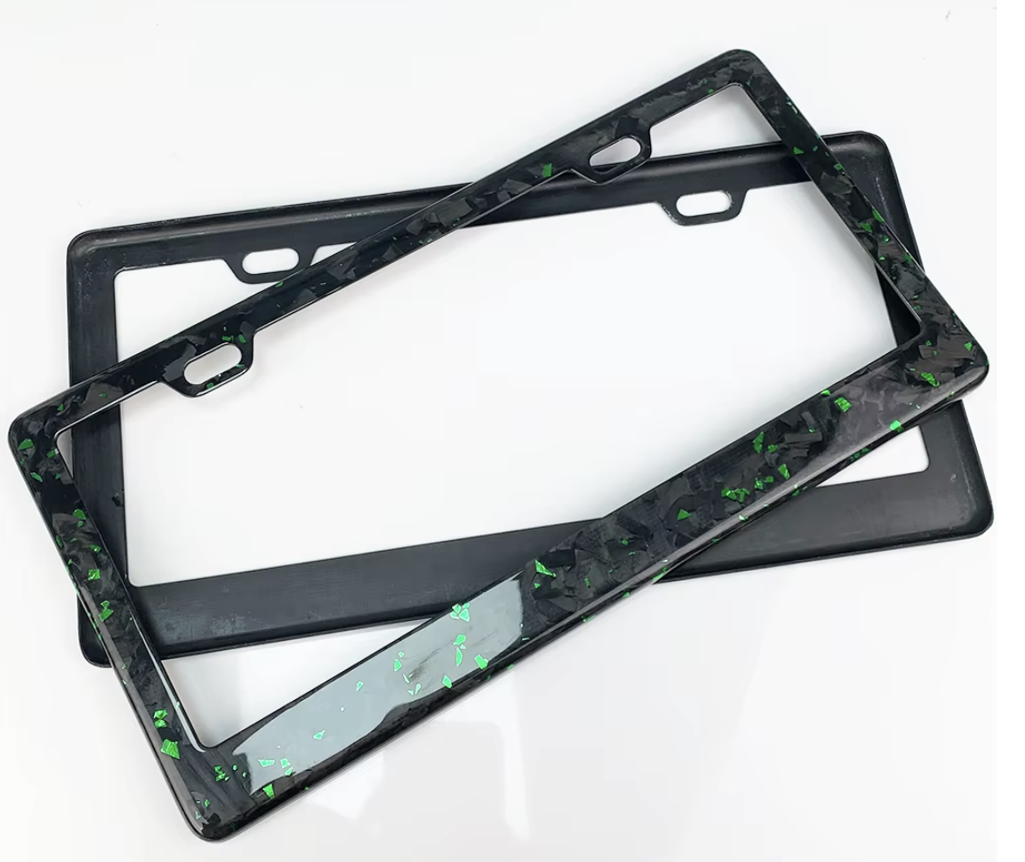 Forged Carbon Fiber License Plate Frame – Multi-Flake Edition (US/Canada Fit)