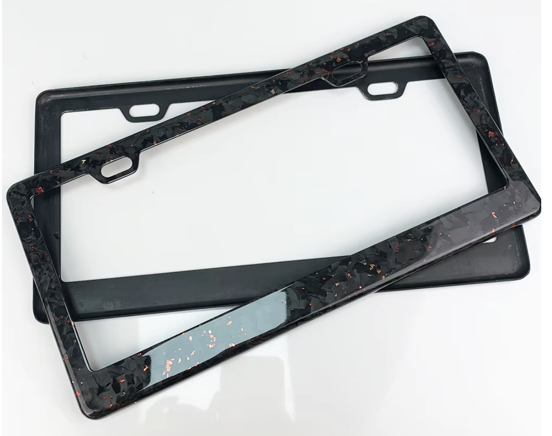 Forged Carbon Fiber License Plate Frame – Multi-Flake Edition (US/Canada Fit)