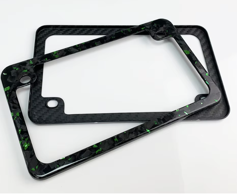 Forged Carbon Fiber Motorcycle License Plate Frame – Multi-Flake Edition (US/Canada Fit)