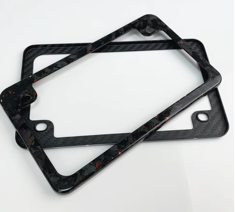Forged Carbon Fiber Motorcycle License Plate Frame – Multi-Flake Edition (US/Canada Fit)