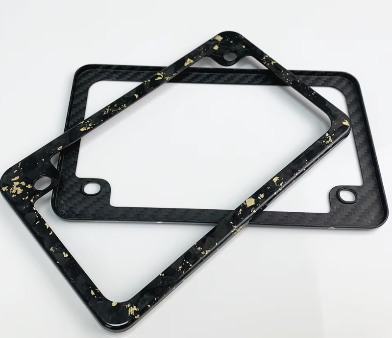 Forged Carbon Fiber Motorcycle License Plate Frame – Multi-Flake Edition (US/Canada Fit)